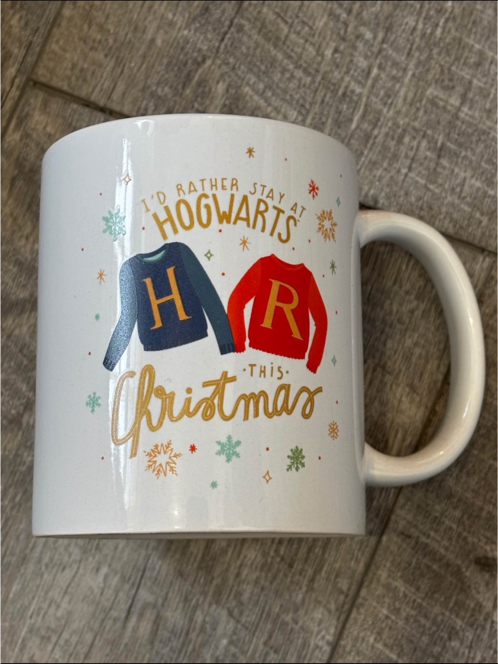 Hogwarts Christmas White Ceramic Mug - Harry potter